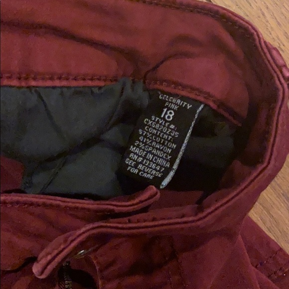 Burgundy Skinny Jeans - Picture 3 of 3